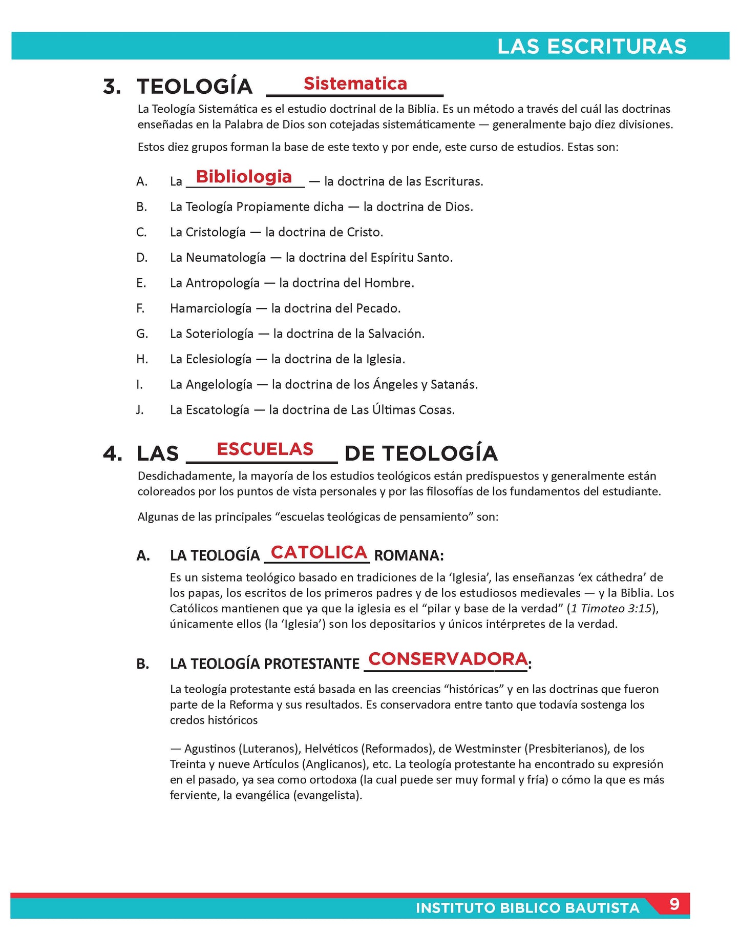 Doctrinas Bíblicas 1 DIGITAL (PDF) – La Doctrina de las Escrituras (Instituto)